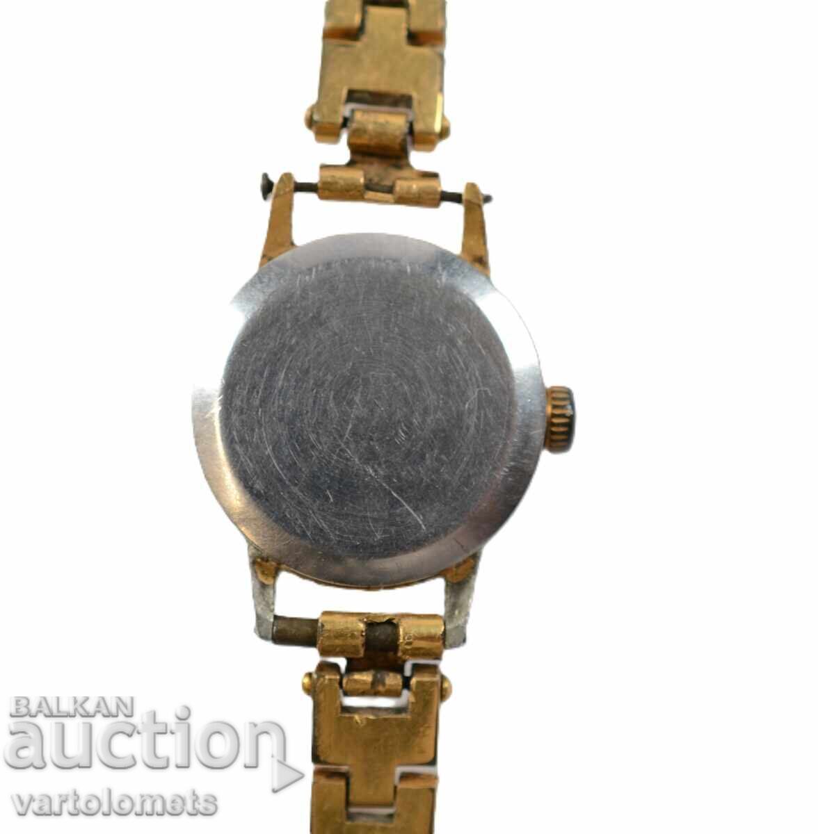 Auction  Women's watch CHAIKA USSR with gold plating 10 Mk - not working