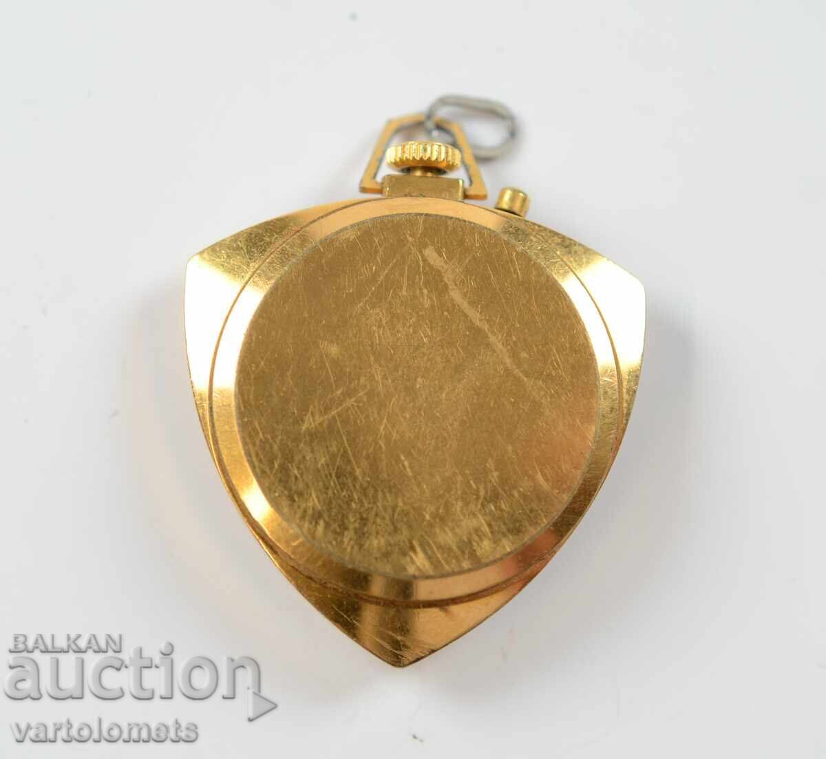 Auction  Women's necklace watch ZARYA USSR gold plated 5 microns - working