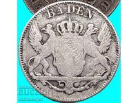6 kreuzer 1841 Germany Baden silver
