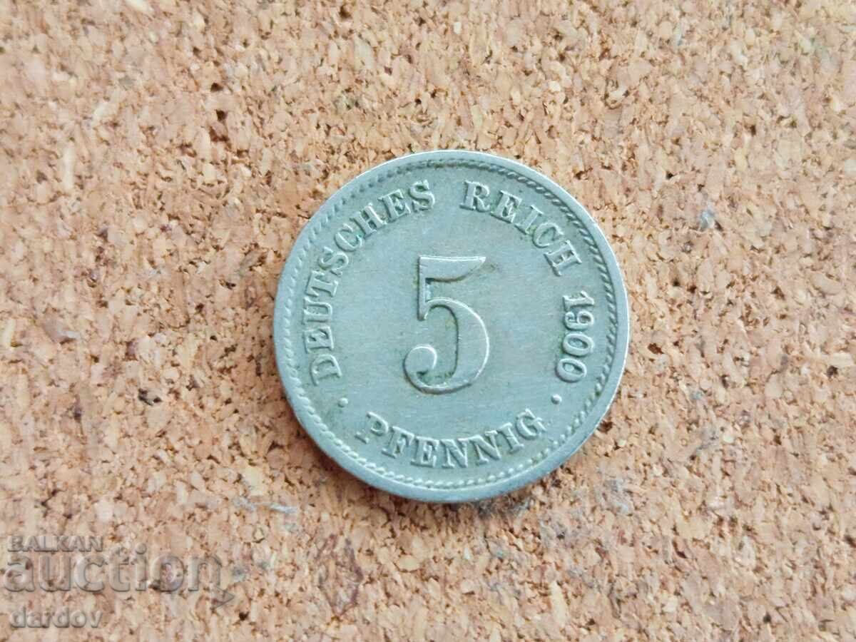 Germany 5 pfennig, 1900