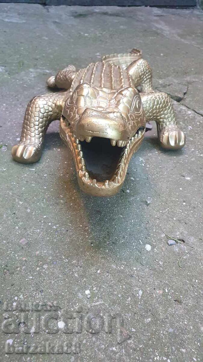 Large bronze Crocodile - 5