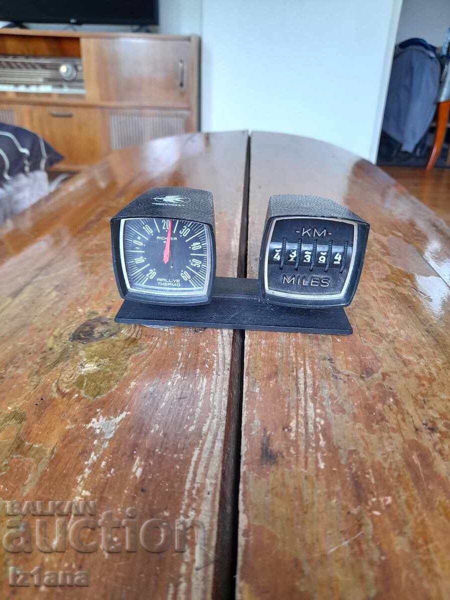 Old vintage odometer, thermometer BGA Balkan, Balkan