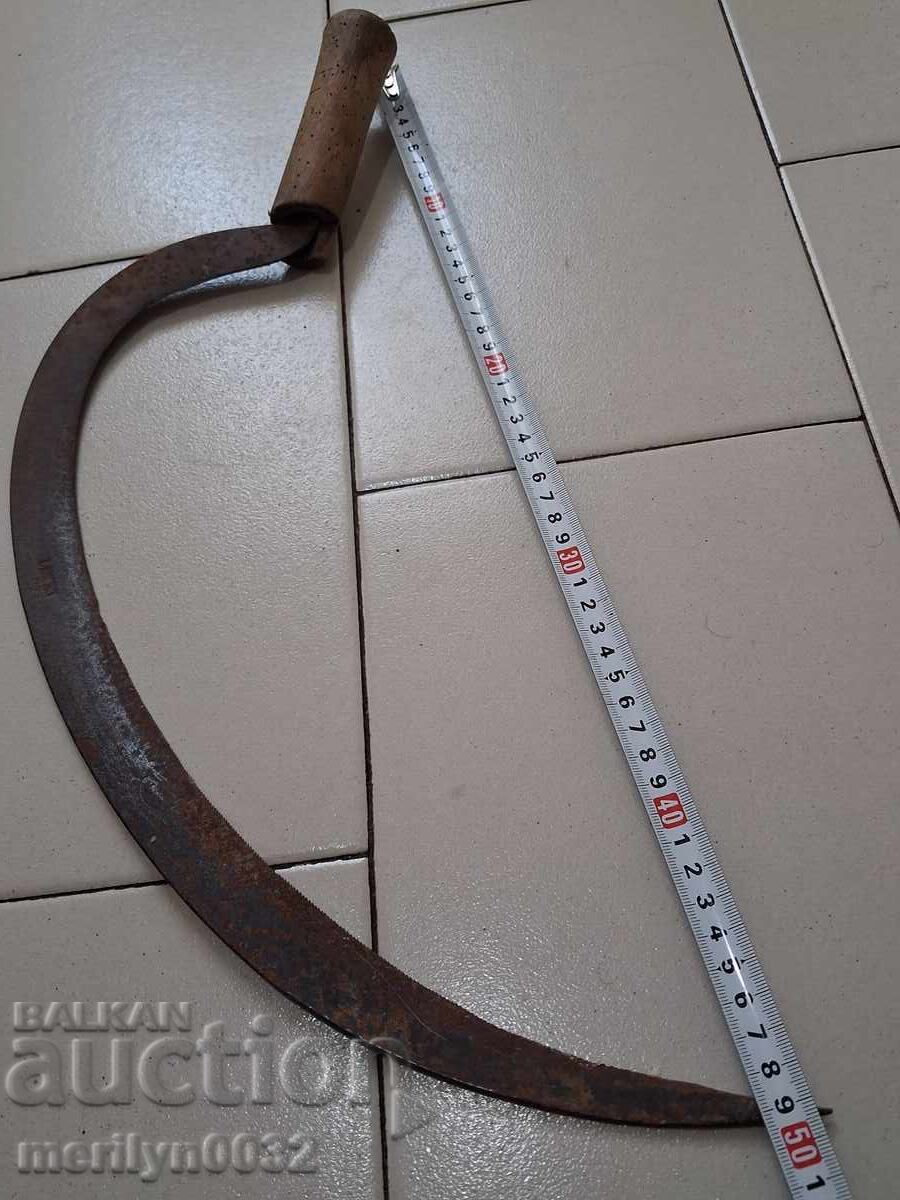 Old scythe sickle, blade, wrought iron - 6 Old scythe sickle, blade, wrought iron - 6
