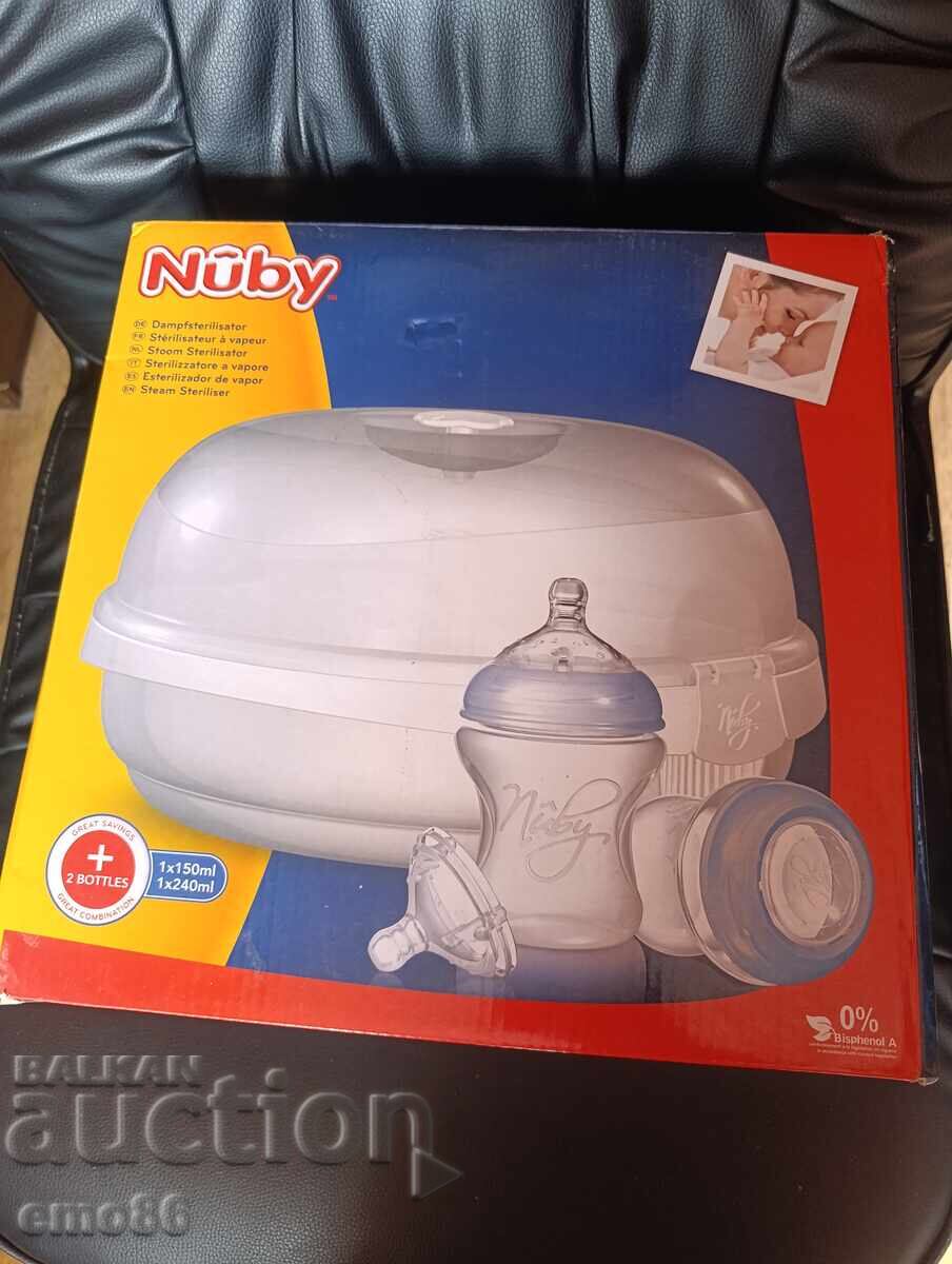 Αποστειρωτής ατμού Nuby + 2 μπιμπερό