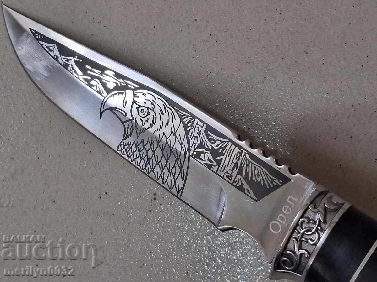 Hunting knife with sheath and engravings with price € 38.98 | 76.24 BGN