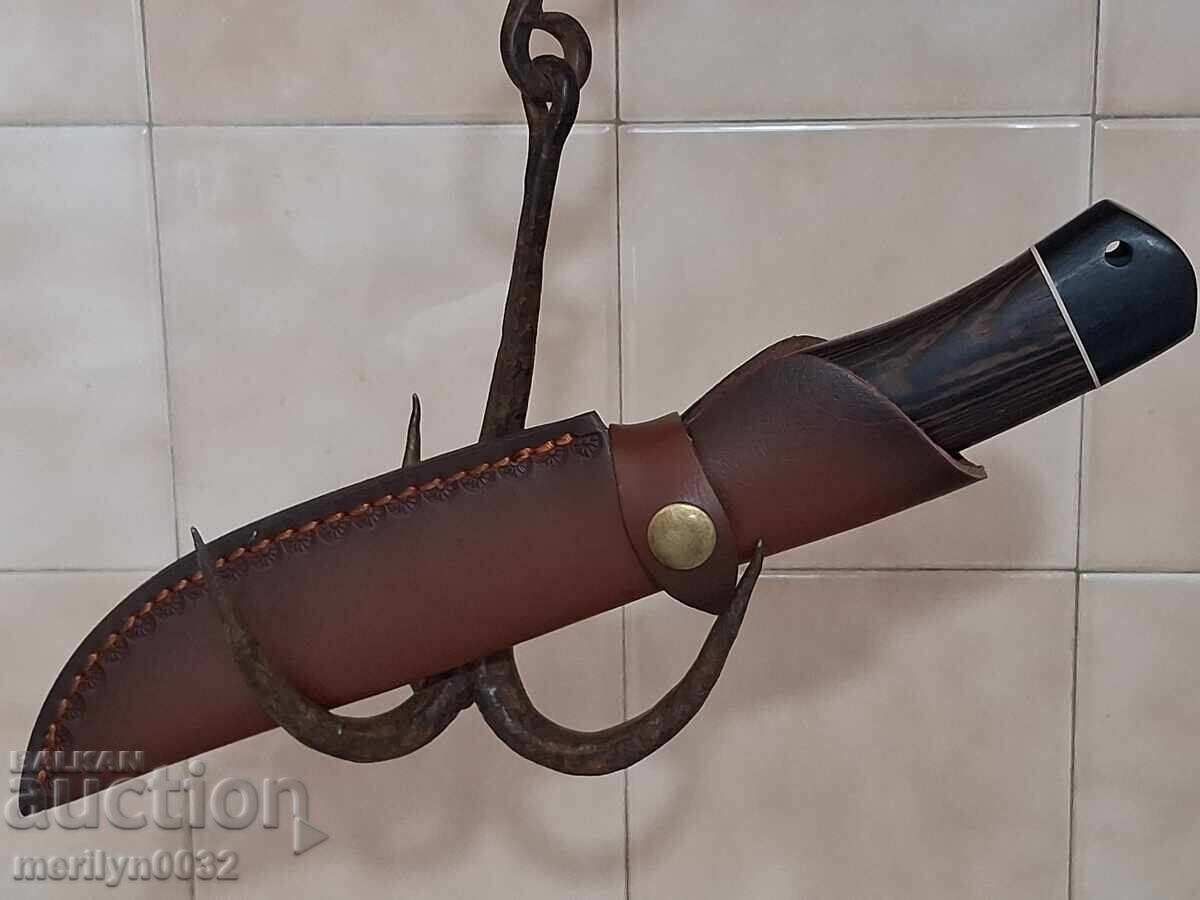 Hunting knife with sheath and engravings - 5