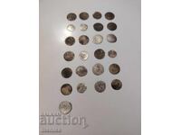 Παρτίδα 25 τεμάχια αδιάτρητα ασημένια ακτσέ, ακτσέδες