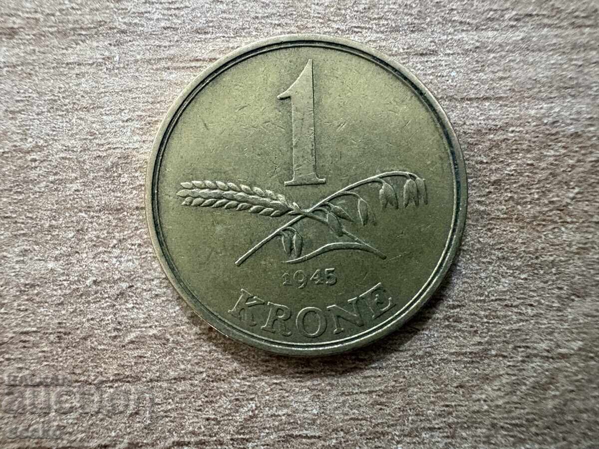 Danemarca - 1 coroană (1945)