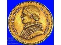2,50 Scudi 1858 Βατικανό Πίος Θ' Ρώμη 4,32γρ 19χιλ χρυσό
