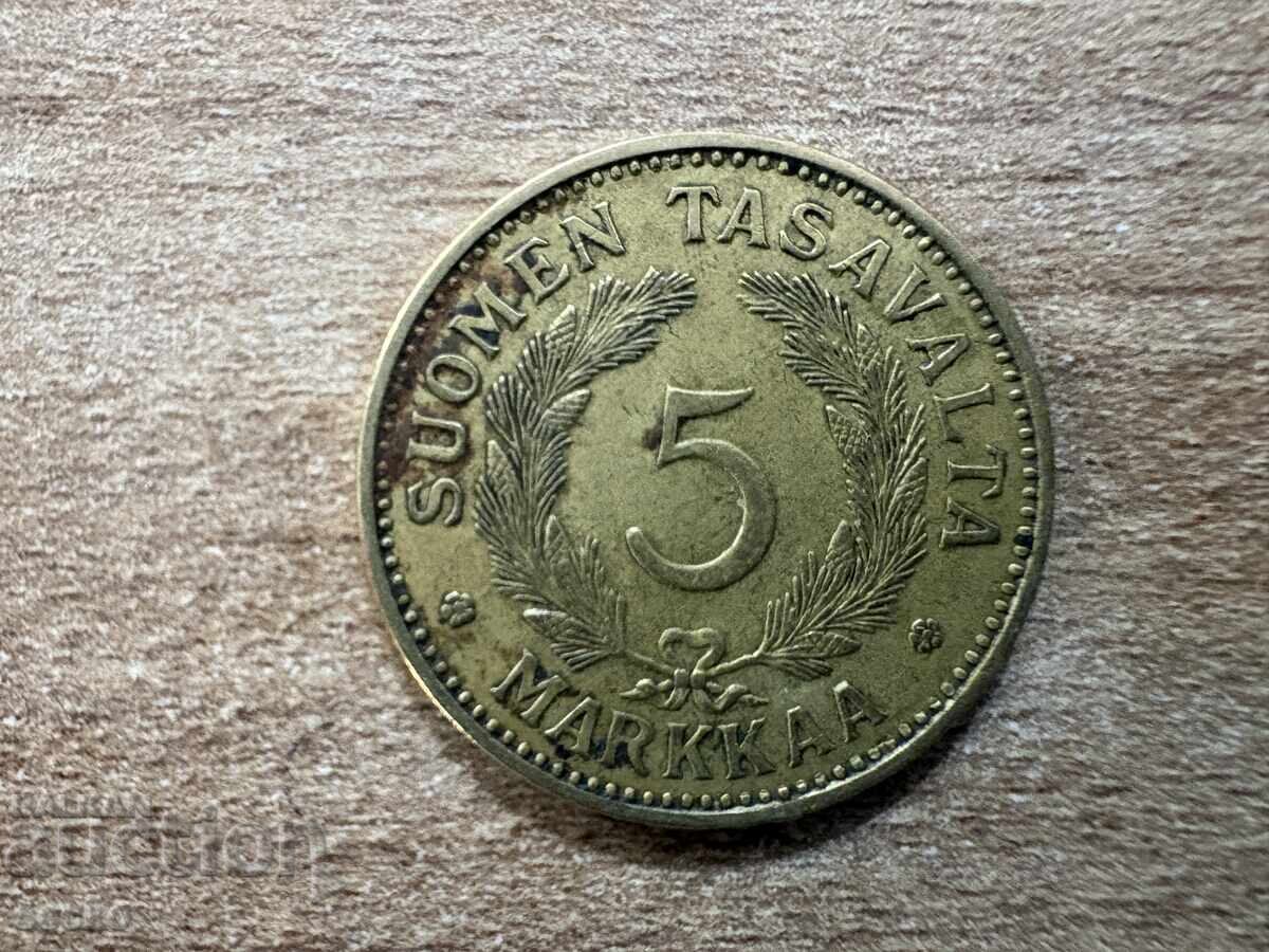 Φινλανδία - 5 μάρκα (1937)
