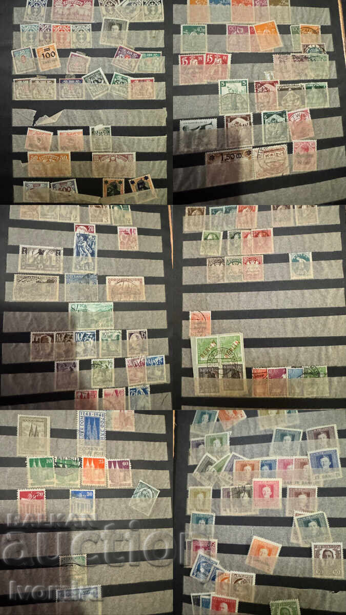 Lot de timbre poștale europene vechi