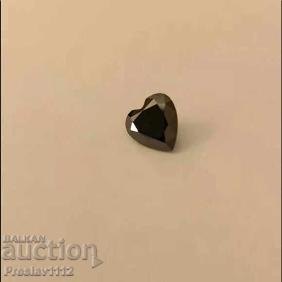 Auction  Black Diamond (Moissanite) Heart 1ct
