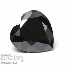 Delivery of Black Diamond (Moissanite) Heart 1ct