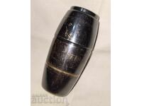 Old silver-plated box with lid--DRGM