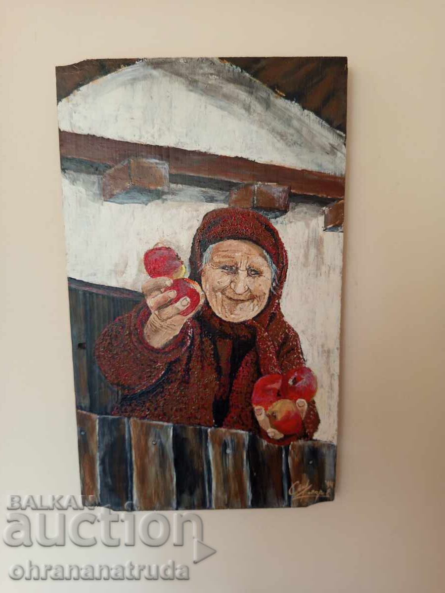 Oil painting on wood