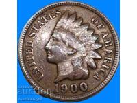 SUA 1 cent 1900 Indian