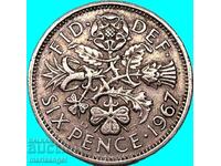 6 pence 1967 Great Britain Elizabeth