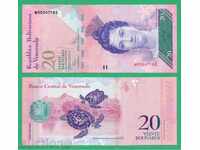 (¯`'•.¸   ВЕНЕЦУЕЛА  20 боливара 2009  UNC   ¸.•'´¯)