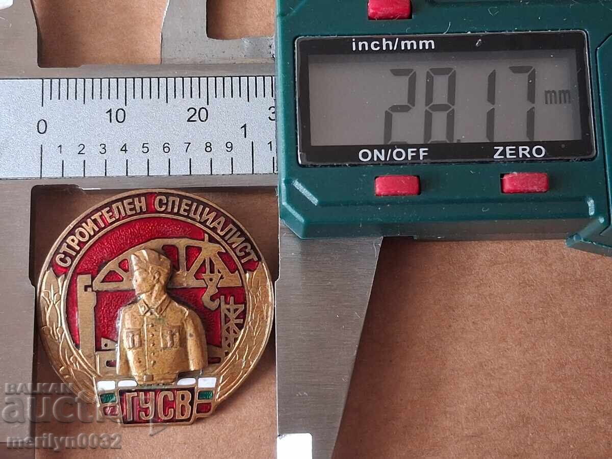 Delivery of Chest badge Construction Specialist GUSB medal pin
