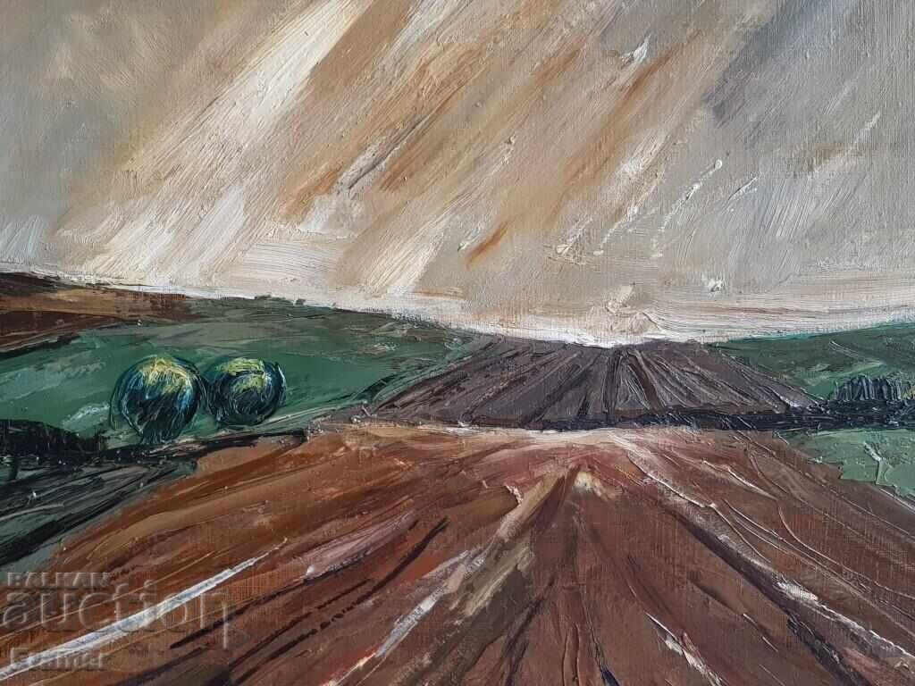 Auction Vasil Gabrovski 1930-2011 Large beautiful oil landscape from 1968 Auction Vasil Gabrovski 1930-2011 Large beautiful oil landscape from 1968