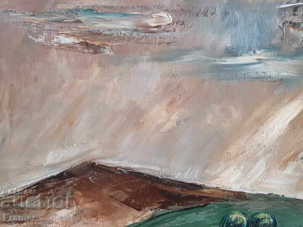 Delivery of Vasil Gabrovski 1930-2011 Large beautiful oil landscape from 1968 Delivery of Vasil Gabrovski 1930-2011 Large beautiful oil landscape from 1968