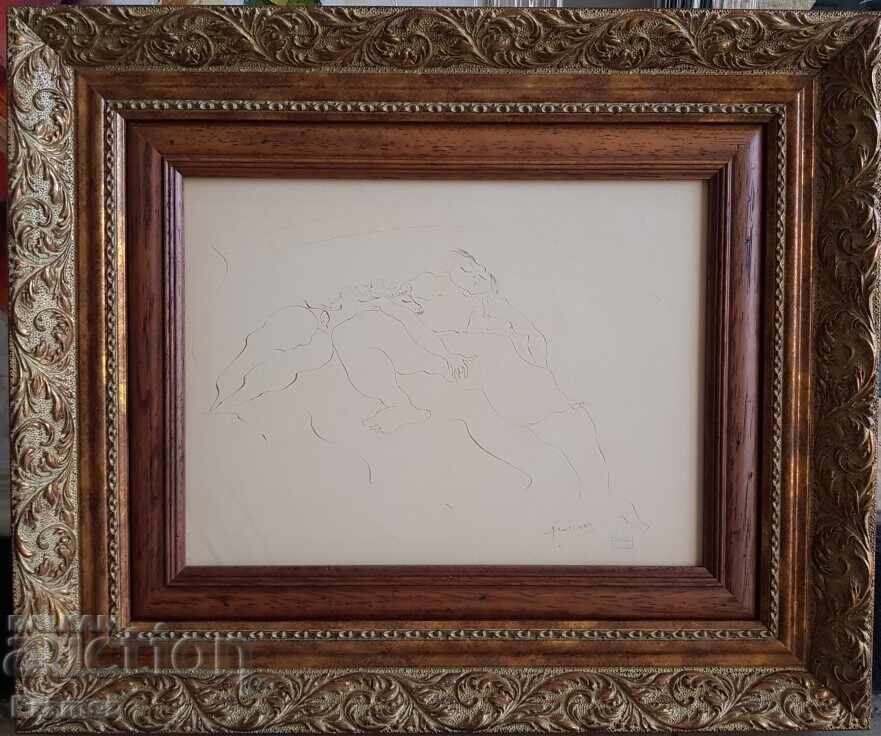 Jules Pascin 1885 - 1930 Original signed erotic drawing Jules Pascin 1885 - 1930 Original signed erotic drawing