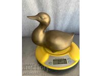 bronze duck figure