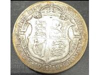 England  Halfcrown 1918 George V silver