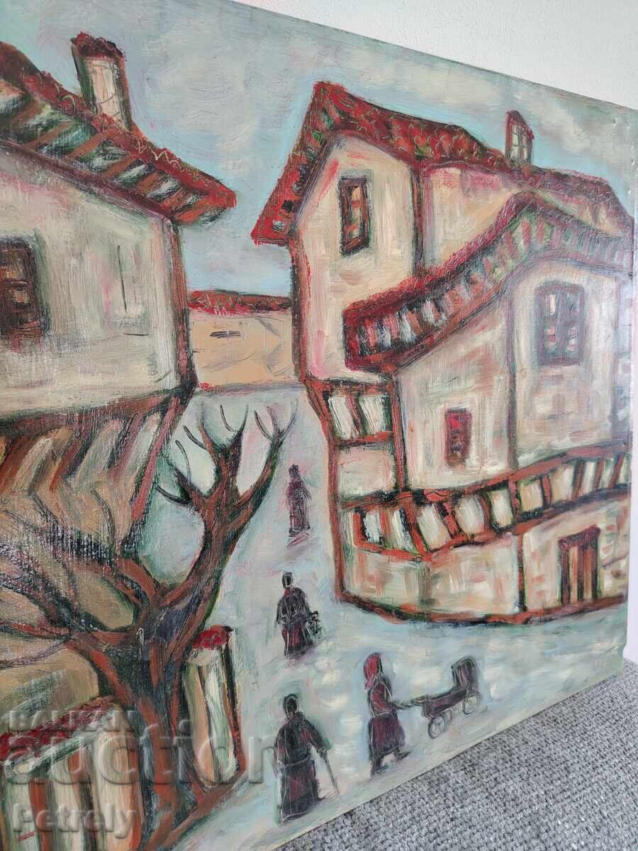 Pictură veche în ulei - 5