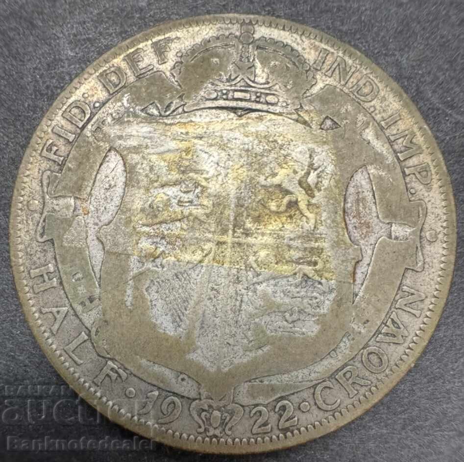 England  Halfcrown 1922 George V Silver NO 2