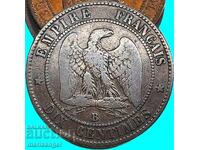 Γαλλία 10 σαντίμ 1856 30mm Ναπολέων Γ' χαλκός