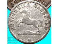1/2 гроша 1863 Германия Брауншвайг-Люнебург-Хановер сребро