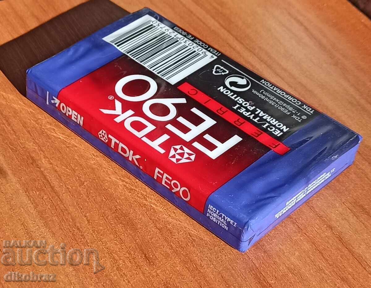Καινούργια κασέτα ήχου TDK -90 σε αρχική συσκευασία με τιμή € 5.00 | 9.78 BGN