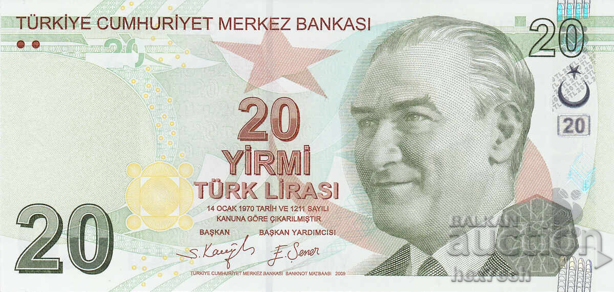 ❤️ ⭐ Turcia 2009 20 lire UNC nouă ⭐ ❤️ cu preț € 3.49 | 6.83 BGN ❤️ ⭐ Turcia 2009 20 lire UNC nouă ⭐ ❤️ cu preț € 3.49 | 6.83 BGN