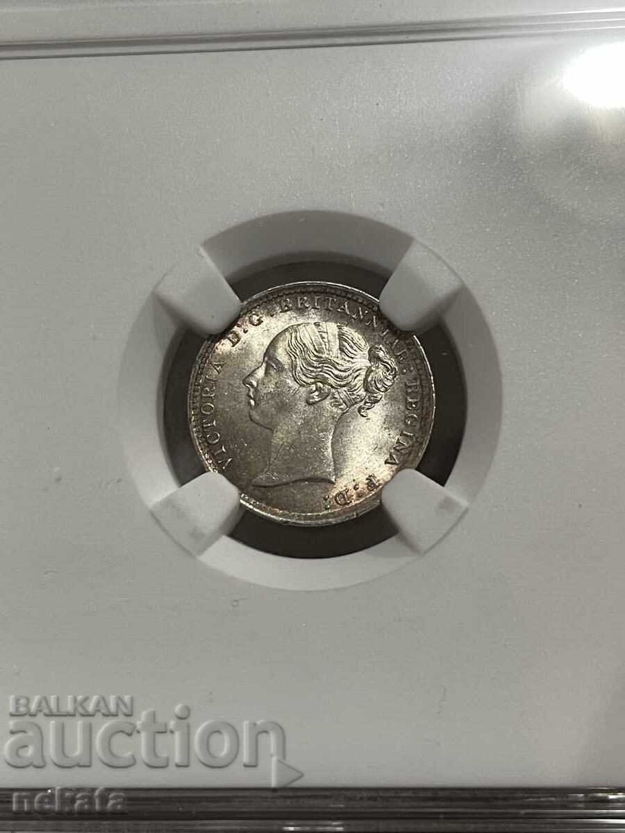 Παράδοση Μεγάλη Βρετανία, 3 πένες 1884 NGC MS64 Παράδοση Μεγάλη Βρετανία, 3 πένες 1884 NGC MS64