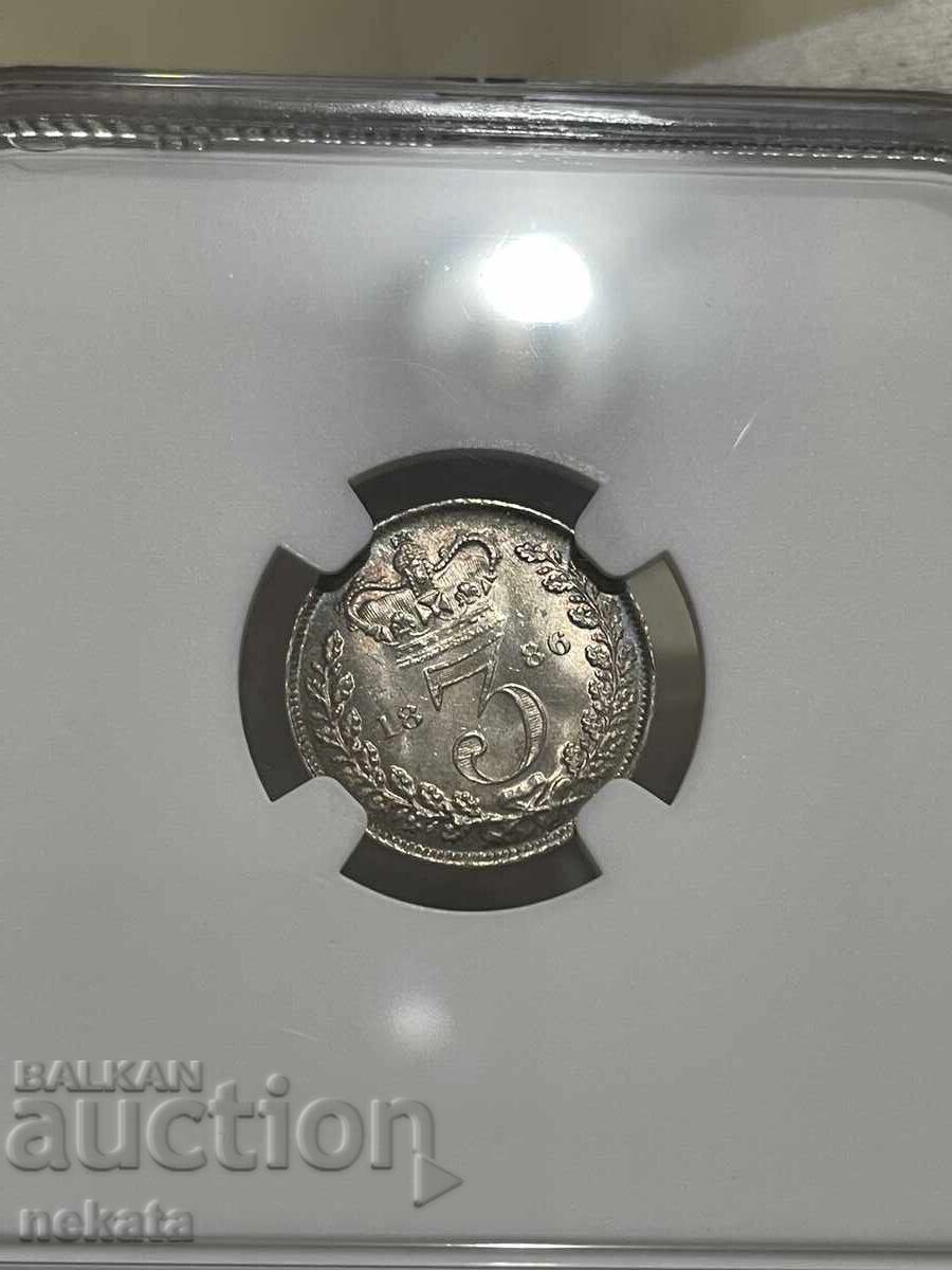 Μεγάλη Βρετανία, 3 πένες 1884 NGC MS64 - 7 Μεγάλη Βρετανία, 3 πένες 1884 NGC MS64 - 7