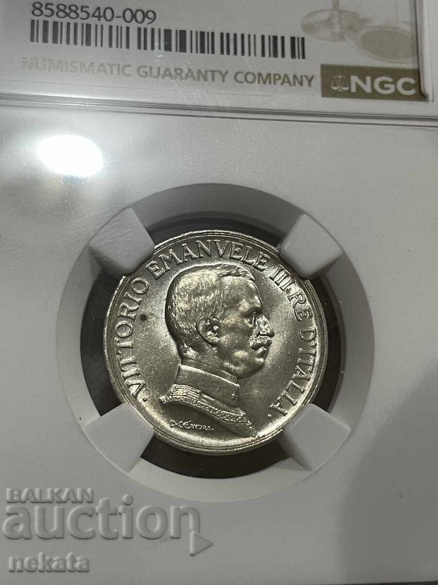Licitație Italia, 1 liră 1917 NGC MS63