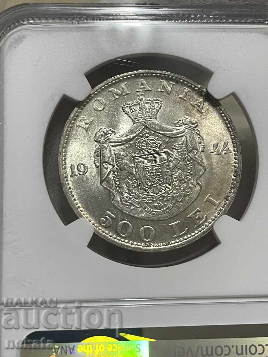 Livrarea România, 500 lei 1944 NGC MS64