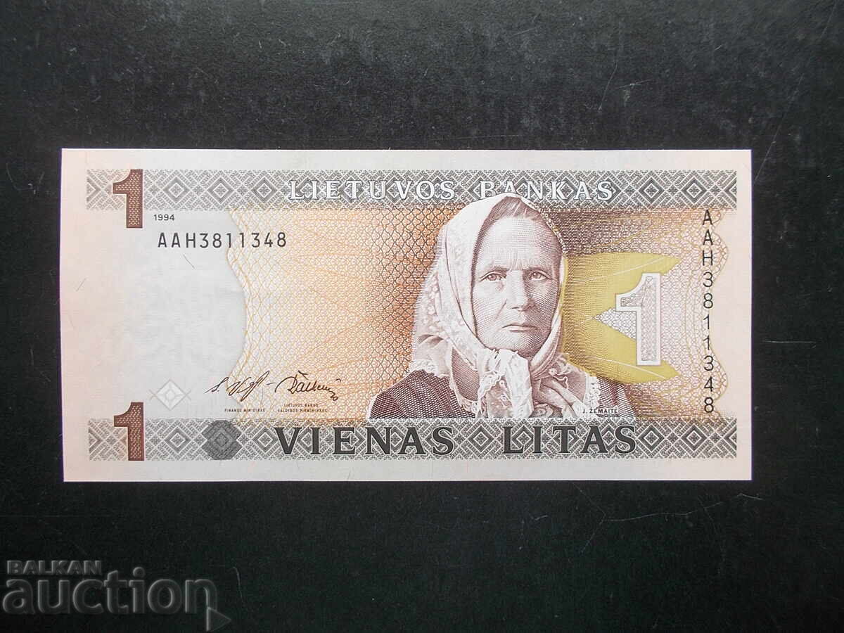 LITUANIA, 1 litas, 1994, UNC