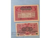 Lot 1 and 2 Austrian crowns 1919 About Extra Fine