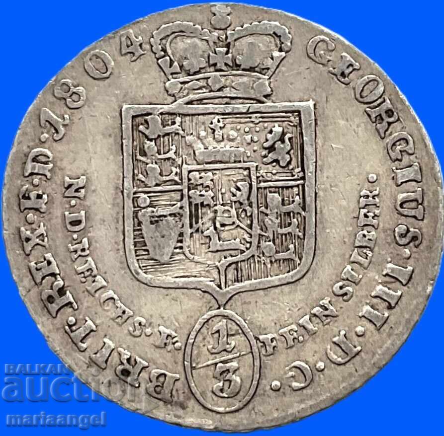 1/3 Талер 1804 Германия Брюнсвик-Люнебург-Хановер сребро - 6