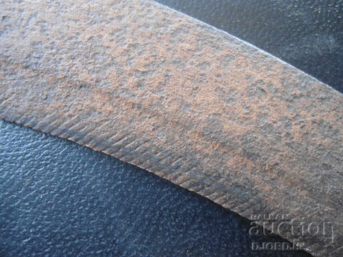 Auction  Old forged sickle, engraved