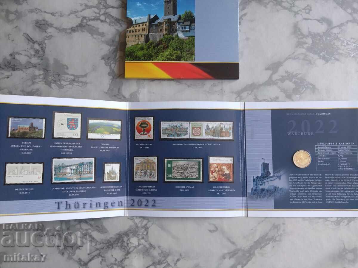 2 евро 2022 година, Германия с цена € 12.00 | 23.47 лв.
