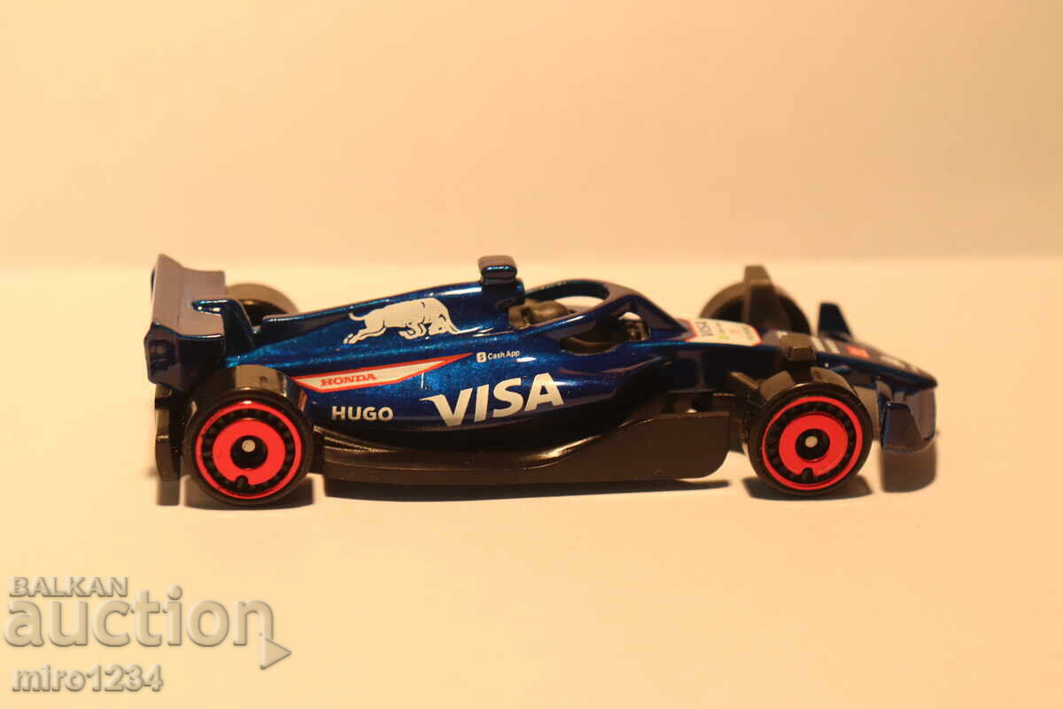 Доставка на 1/64  HOT WHEELS  HONDA  БОЛИД ФОРМУЛА 1 RED BULL VISA МОДЕЛ