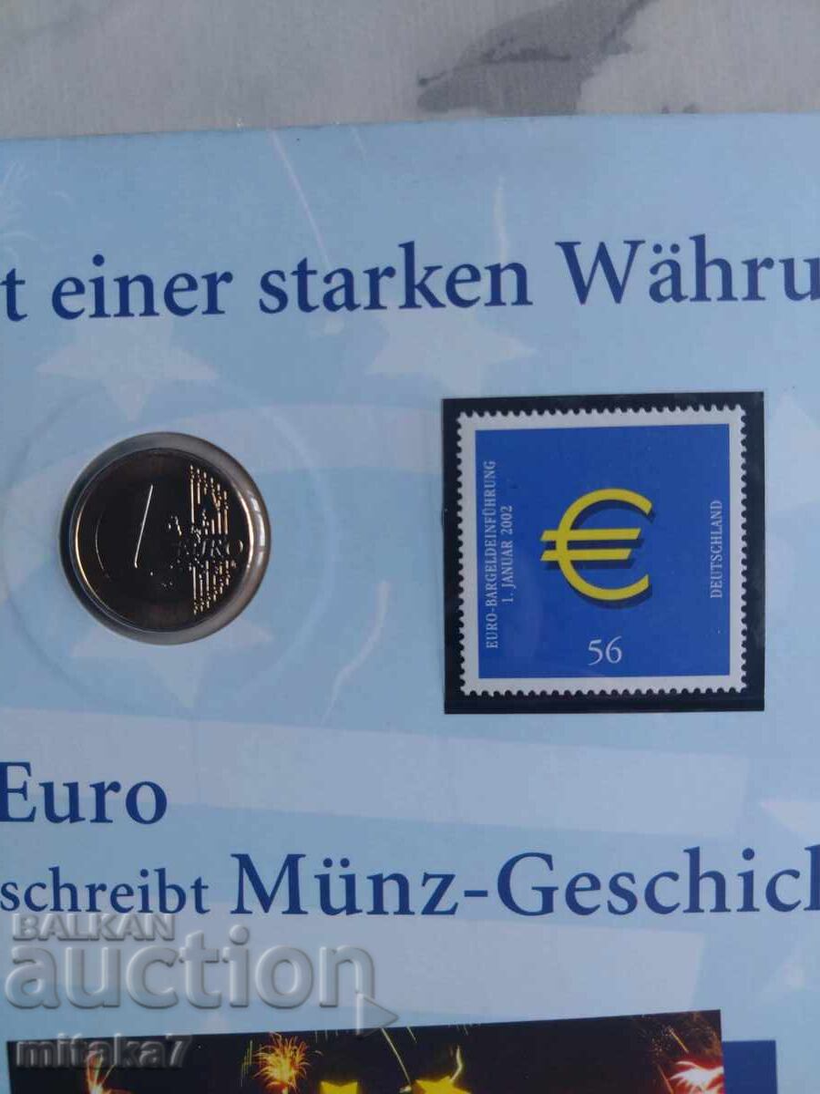 1 ευρώ 2002, Γερμανία με τιμή € 2.20 | 4.30 BGN