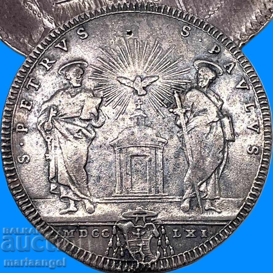 Teston 1761 Βατικανό Ποντίφικας Ιννοκέντιος ΙΓ' ασήμι RARE - 5