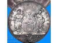 Тестон 1761 Ватикан понтифик Иннокенти XIII сребро RARE