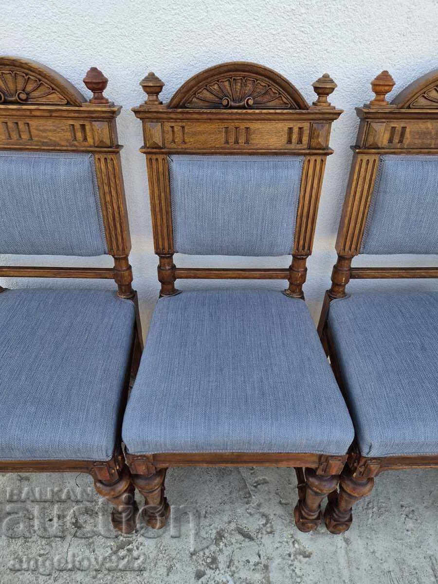 Licitație Scaune vintage din lemn masiv, frumoase!!!