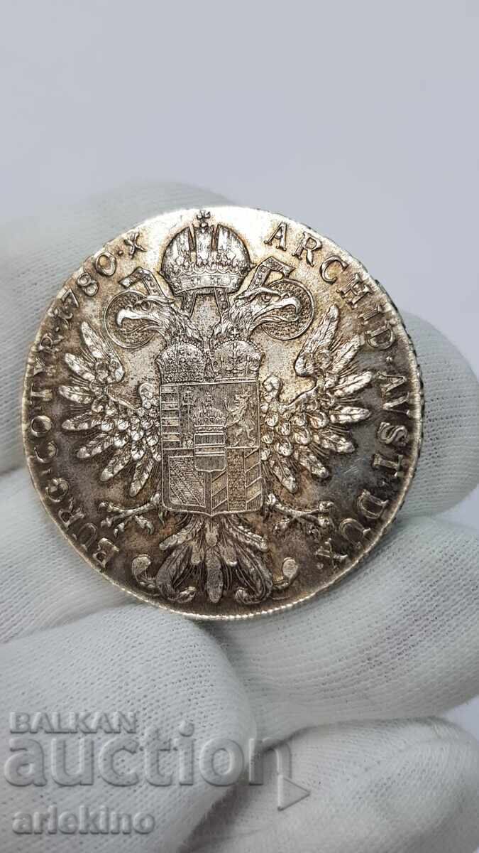 Veche Monedă de Argint - Taler 1780 - Maria Tereza - 6
