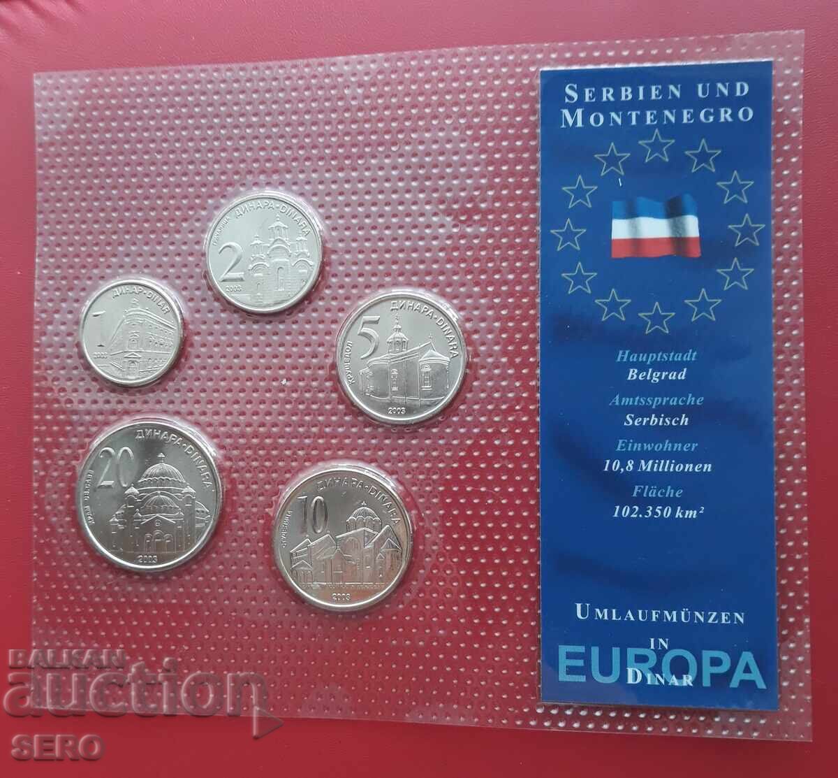 Serbia and Montenegro-SET of 5 coins